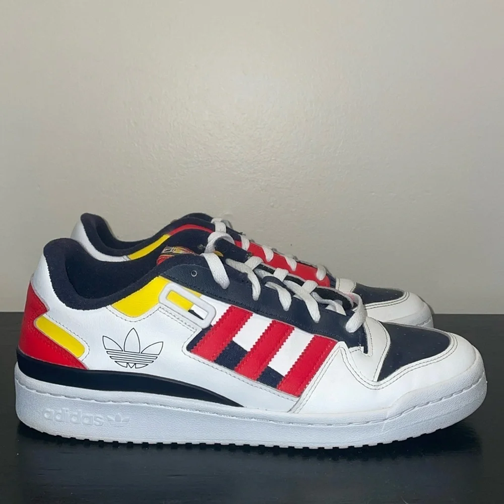 Adidas Low Legend Ink Red. Size 10.5.  Leather.‎ Red, Blue, White, Yellow.